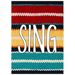 Plakat Knitted Happy Words - SING