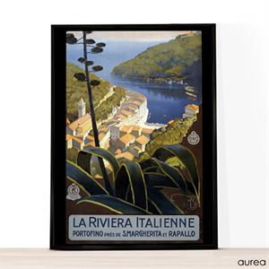 A4 plakat med retro tryk, La Riviera