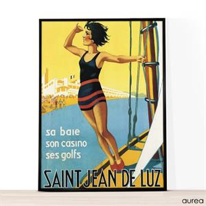 A4 plakat med retro tryk, Saint Jean