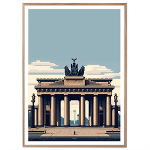 Plakat med Berlins store monument - Brandenburger Tor