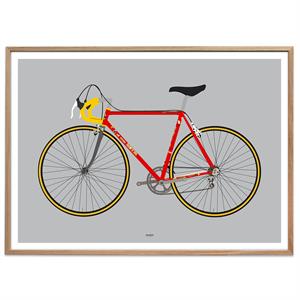 Plakat - Racing Bike Red