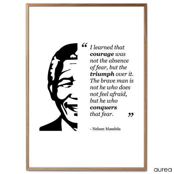 Nelson Mandela, Conquer your fears plakat til hjemmet