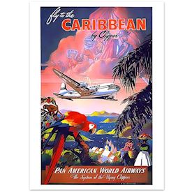 Retroplakat - Caribbean Clipper