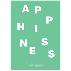 Wordpuzzle Plakat - Happiness