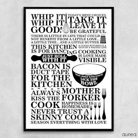 Kitchen plakat til hjemmet