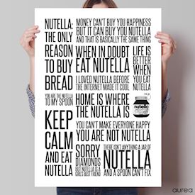 Plakat der handler om nutella