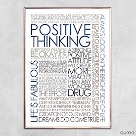 Plakat med citater om at være positiv