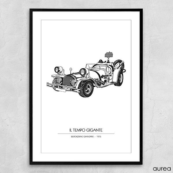 Plakat - Kendte biler, Il Tempo Gigante fra "Bjergkøbing grandprix"