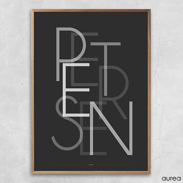 Plakat med efternavn - Petersen