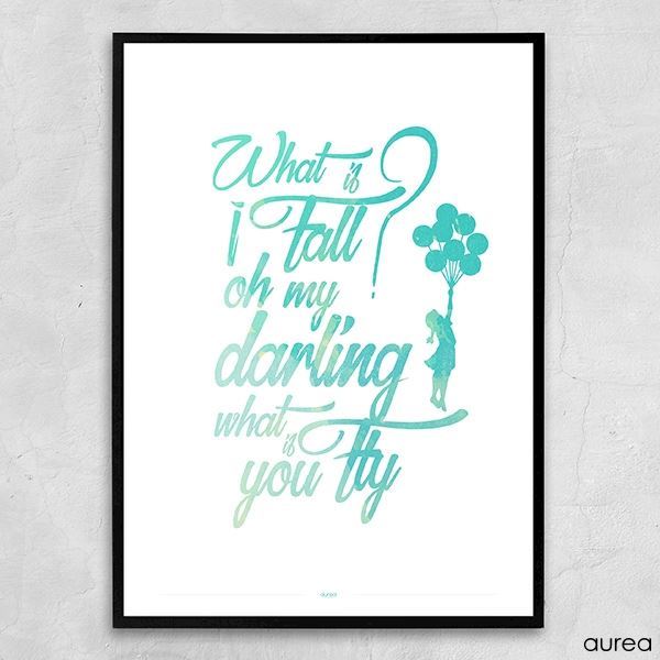 Plakat - Oh my darling what if you fly, colors