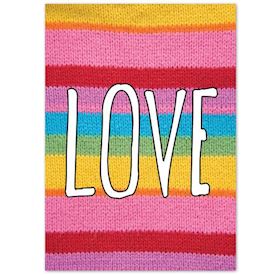 Plakat Knitted Happy Words - LOVE