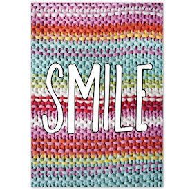 Plakat Knitted Happy Words - SMILE
