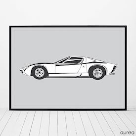 Plakat - Lamborghini Miura
