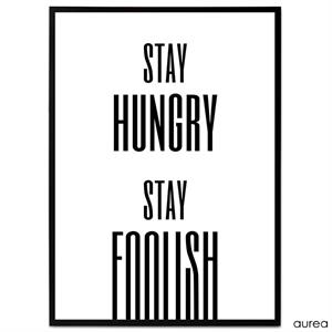 "Stay hungry, stay foolish" plakat. 