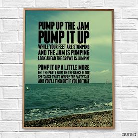 Plakat med citat pump it up