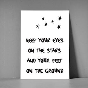 Postkort A5 - Keep your eyes on the stars