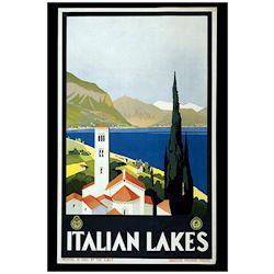 Retroplakat Italian Lakes