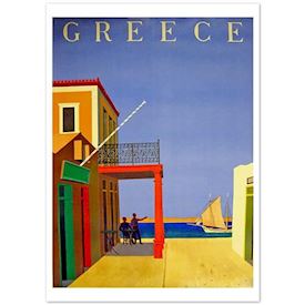 Retroplakat Seaside Greece