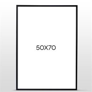 Ramme - 50x70 CM - sort - til fx plakater