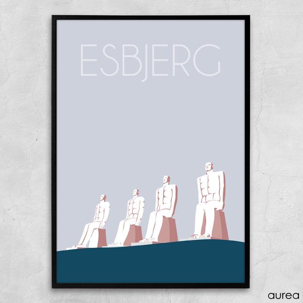 Esbjerg plakat med Mennesket ved Havet