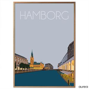 Plakat med Hamborg