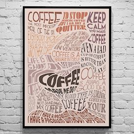 Plakat - Coffee - Farver