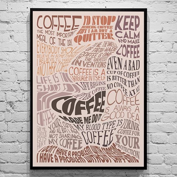 Plakat - Coffee - Farver
