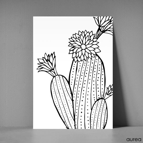 Postkort  A5 -  Kaktus