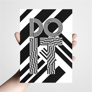Postkort  A5 - Do it! grafisk
