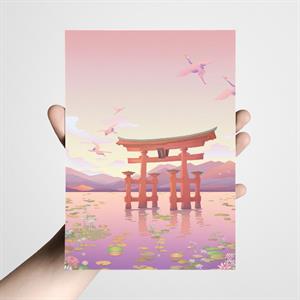 Postkort  A5 - Japan is amazing, Sukushima Torii Gate