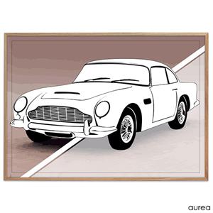 Aston Martin plakat - retrostil