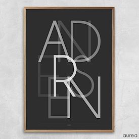 Plakat med efternavn - Andersen