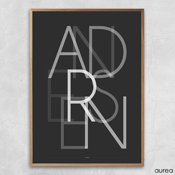 Plakat med efternavn - Andersen