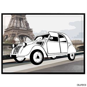 Plakat - Citroën 2CV - retro