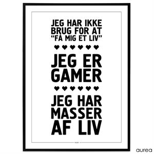 Gamer-plakat: Jeg har masser af liv!