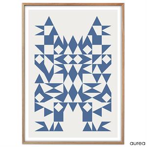 Plakat - I love triangles, Blue 