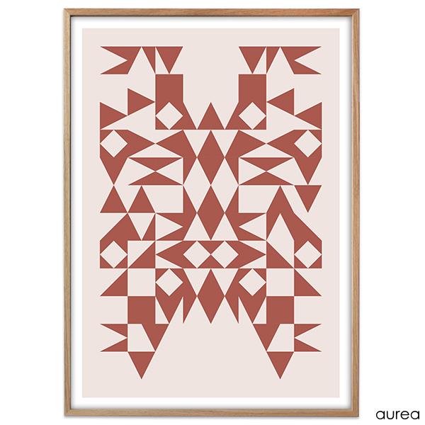 Plakat - I love triangles, Red