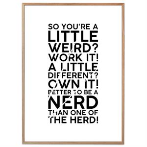 Plakat - Better be a nerd