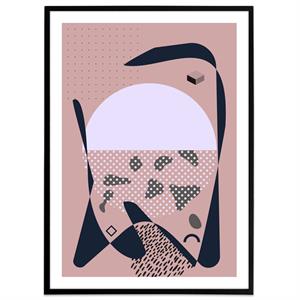 Grafisk plakat i rosa design