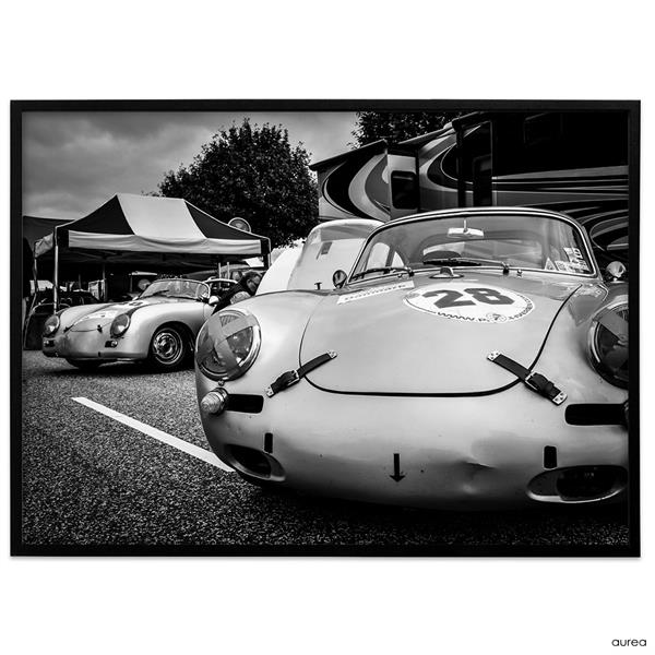 Plakat med Porsche 356 closeup