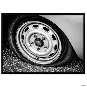 Plakat med punkteret dæk