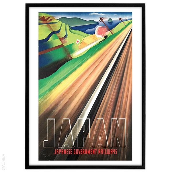 Plakat - Japanese railway retro