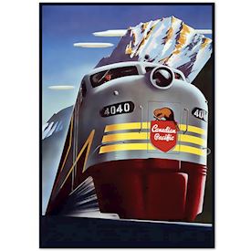 Retro Plakat Canadian pacific bjergtog