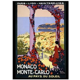 Retroplakat Monaco