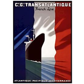 Retro Plakat Transatlantique