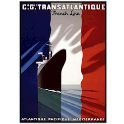 Retro Plakat Transatlantique