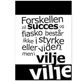 Citat Plakat - Succes og Vilje v1