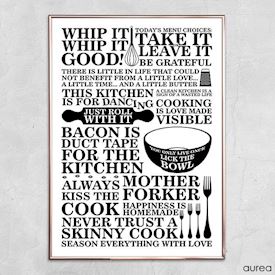 plakat til køkkenet med citater