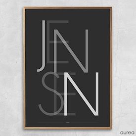 Plakat med efternavn - Jensen