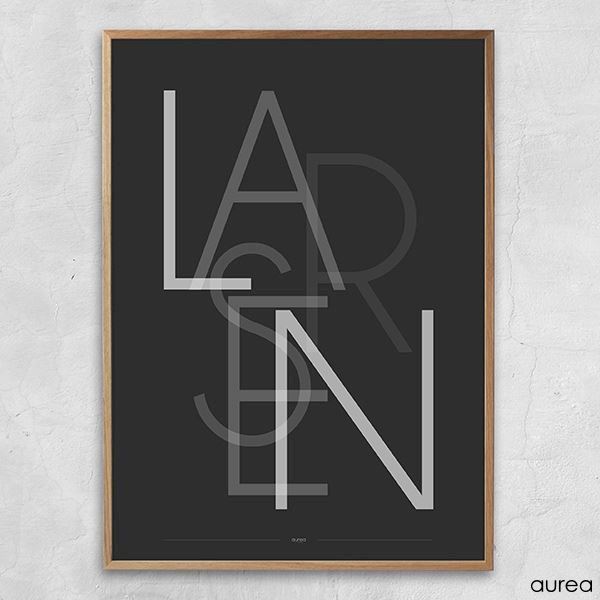 Plakat med efternavn - Larsen